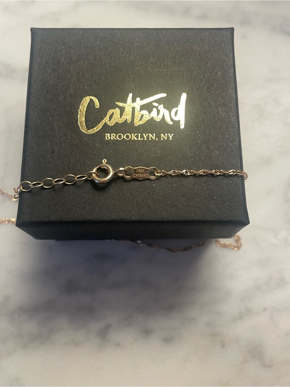 Catbird Sweet Nothing 14K Gold Choker 12.5”- 15.25”